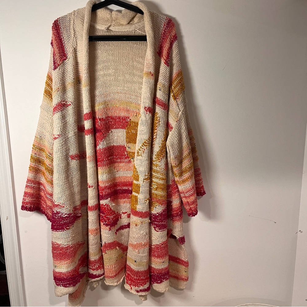 Anthropology long sunset cardigan 2x-3x